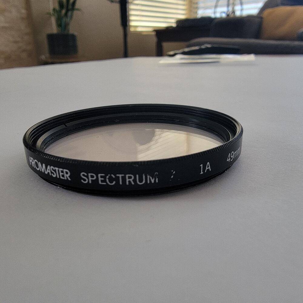 ProMaster Spectrum 7 1A 49mm Black Screw-On Camera Lens Filter Japan Protective
